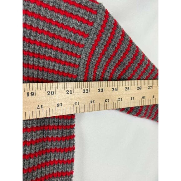 Madewell Women's Small 100% Merino Wool Waffle Knit Turtleneck Striped - Picture 6 of 13